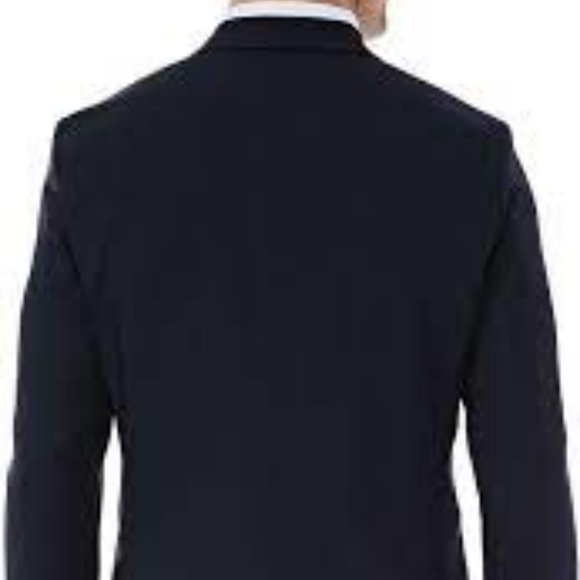 NWT HAGGAR MEN'S IN MOTION TAILORED FIT STRETCH BLAZER NAVY 46L (LONG) - Picture 3 of 9